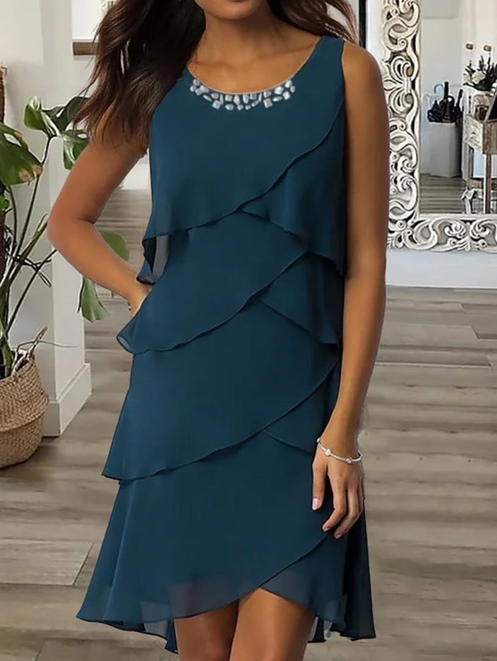 MARTHA -Abito a Strati con Strass