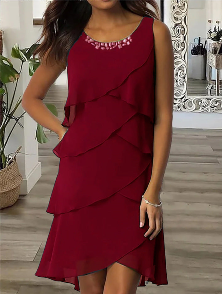 MARTHA -Abito a Strati con Strass