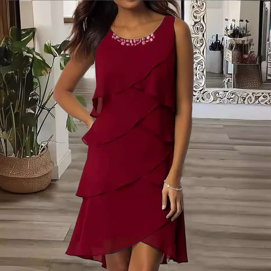 MARTHA -Abito a Strati con Strass