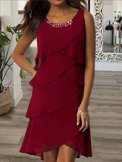 MARTHA -Abito a Strati con Strass