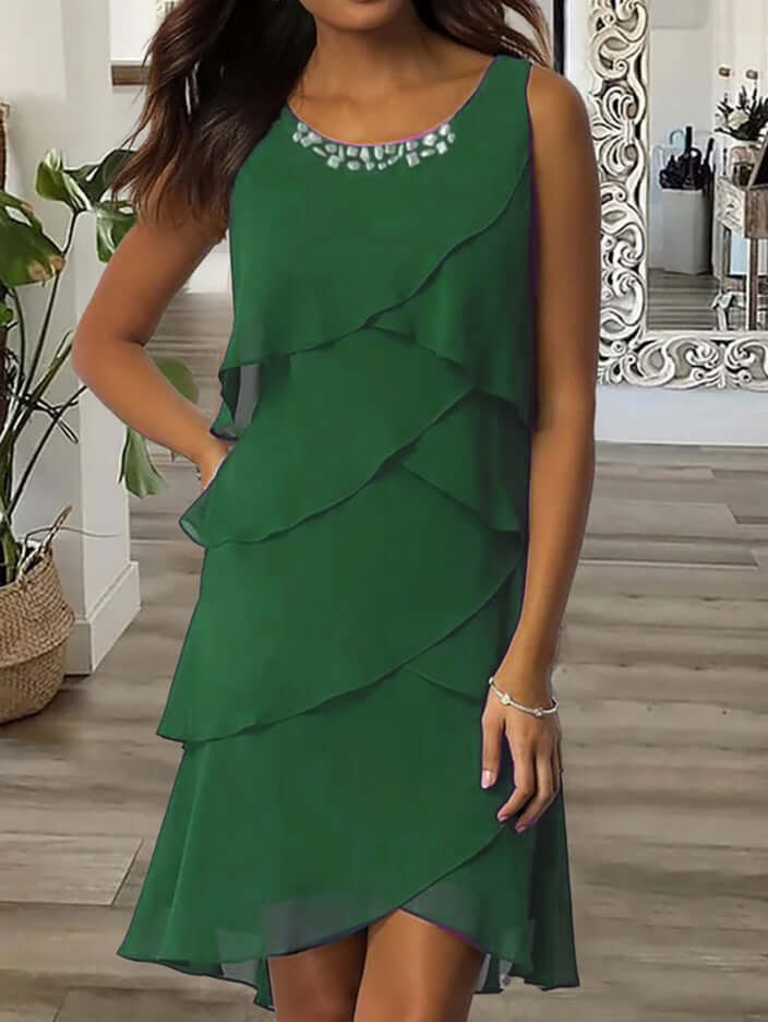 MARTHA -Abito a Strati con Strass